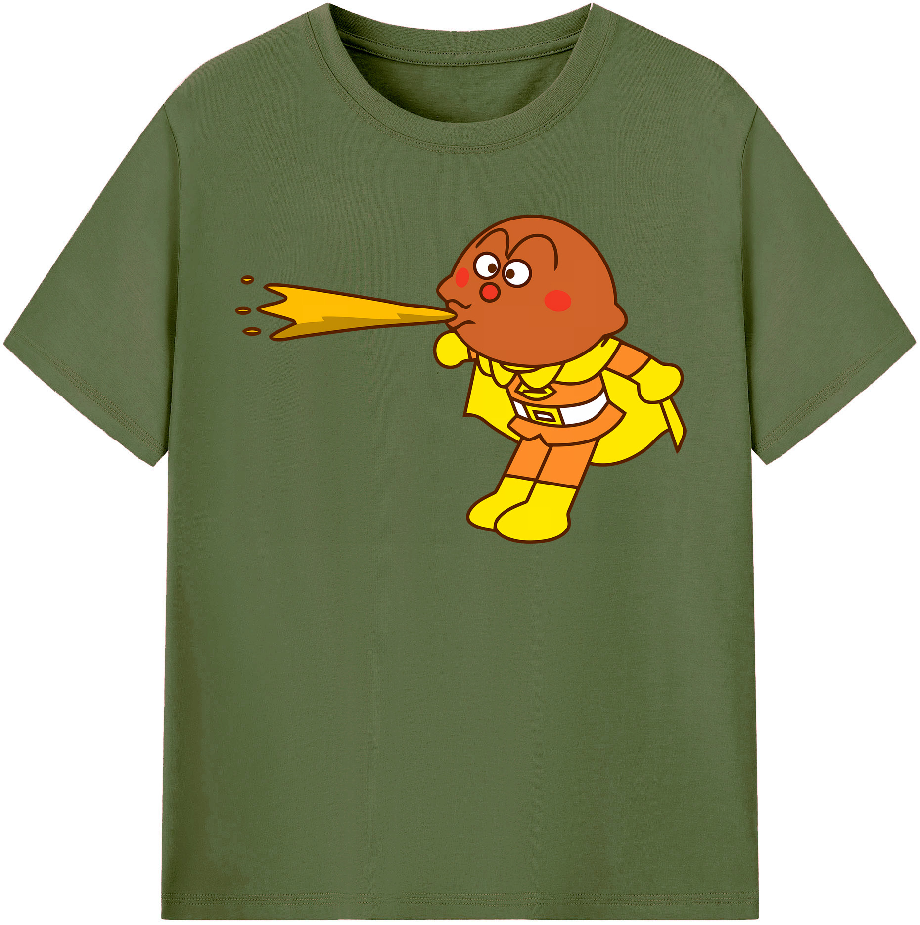 （画像用） アンパンマン Anpanman 綿100％半袖Tシャツ（フロントプリント）